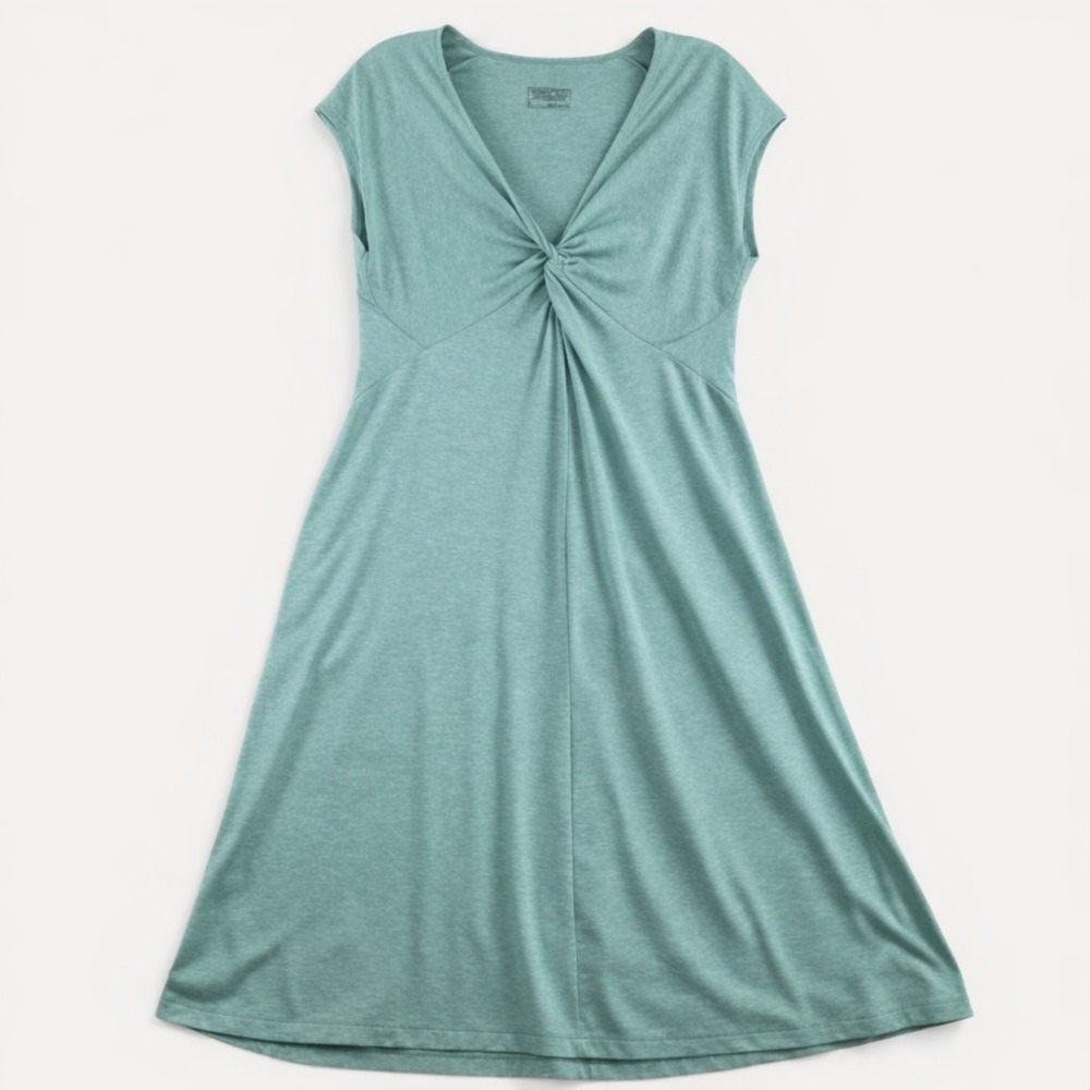 Patagonia Seafoam Green Twist-Front Midi Dress